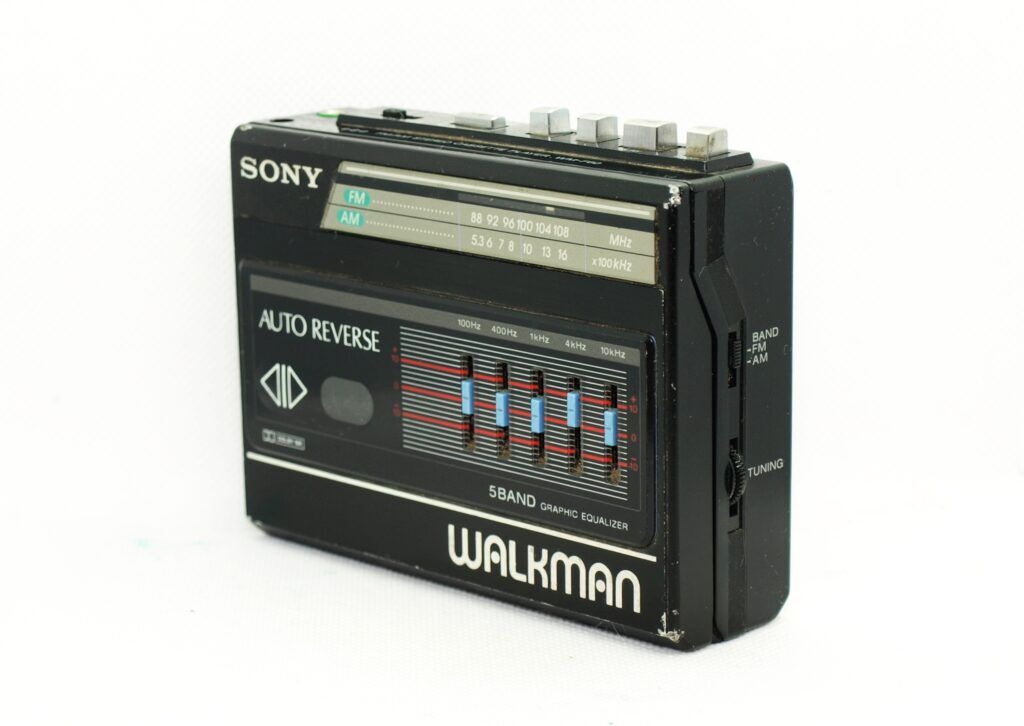SONY WALKMAN WM-F60 Cassette Player Black Vintage - Vintage