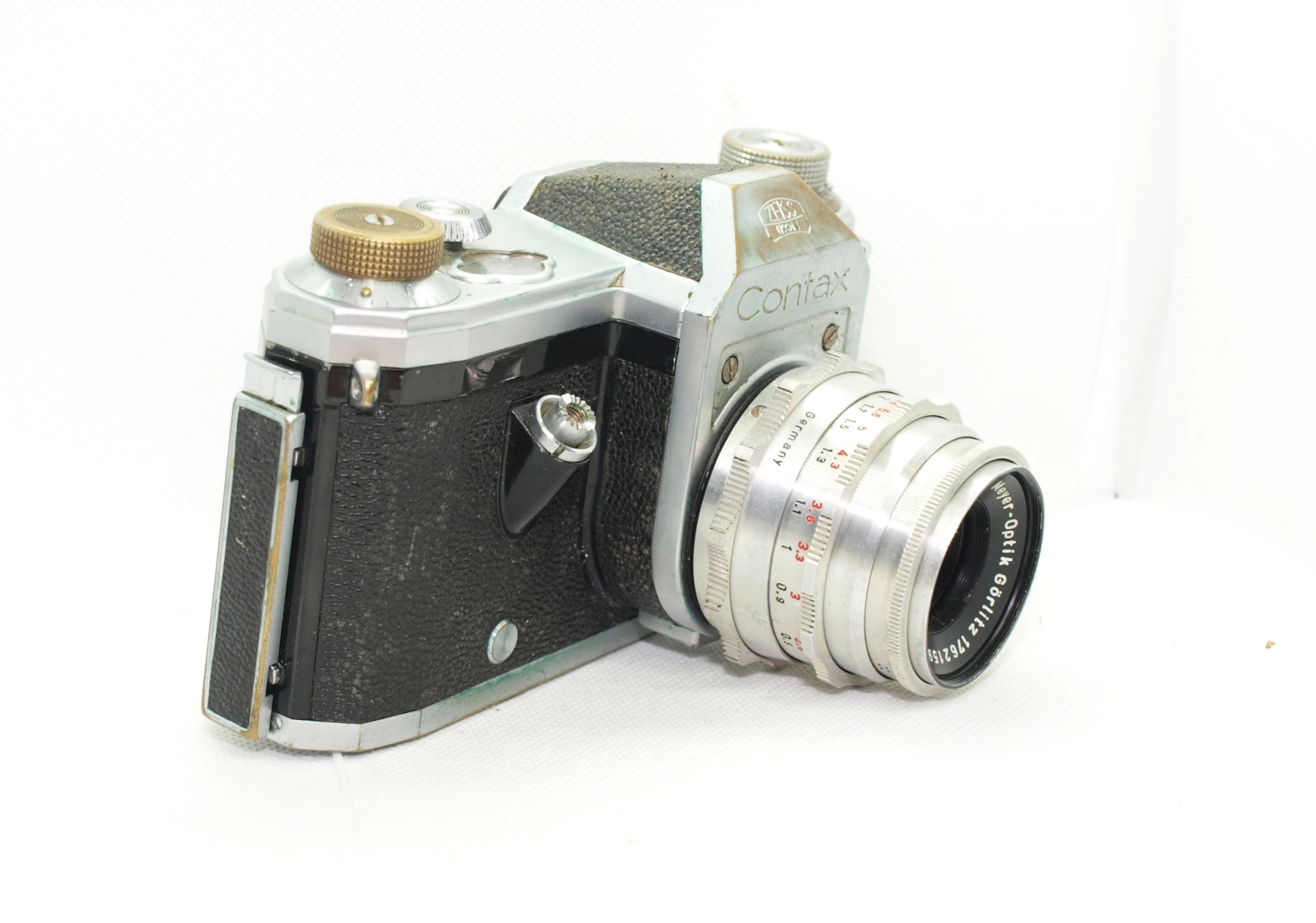 Contax S vintage film camera with Trioplan 50mm lens